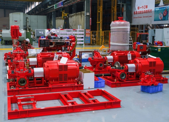 المياه العذبة / مياه البحر UL FM مضخة الحريق الديزل الطاقة الاحتياطية 29kw-772kw لحماية الحرائق 3500GPM
