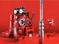 محرك الطرد المركزي محرك التوربين الرأسي مضخة الحريق القابلة للتقليد غلاف الحديد الصلب