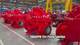 مجموعة مضخات حريق لمحرك الديزل UL/FM 3000GPM | معتمد من NFPA20